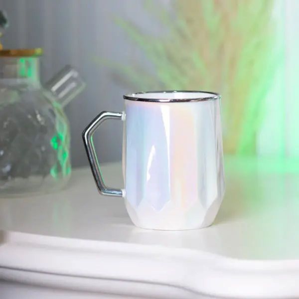 Чашка порцелянова Glaze 450мл у дзеркальній глазурі чашки для кави Жовтий HPCYM0885Y HPCYM0885Y фото