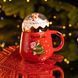 Чашка порцелянова з кришкою Christmas 400 (мл) Червона Yiwu FM-CS-41D FM-CS-41D фото 2