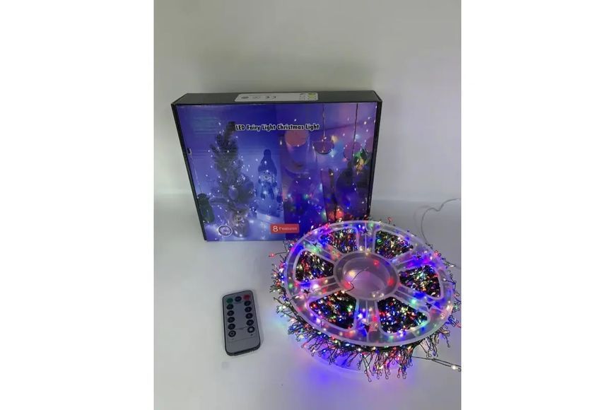 Гірлянда Роса на котушці феєрверк - мішура від USB, 20м, 600LED + пульт Мультик G5823 фото