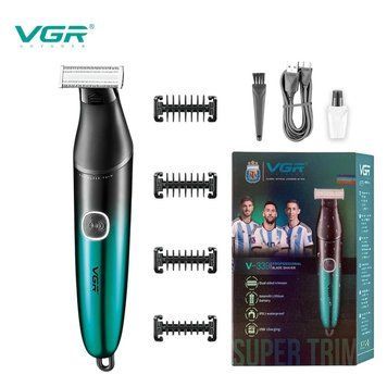 Бритва-триммер для стрижки бороды и усов VGR V-339 GREEN ws98112-1 фото