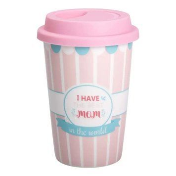 Стакан порцелянаовий 420 мл з силіконовою кришкою I have the best mom RX-N240288HM RX-N240288HM фото