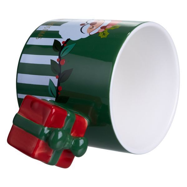 Чашка порцелянова новорічна Merry Christmas 400 (мл) Зелена Yiwu FM-CS-49GR FM-CS-49GR фото