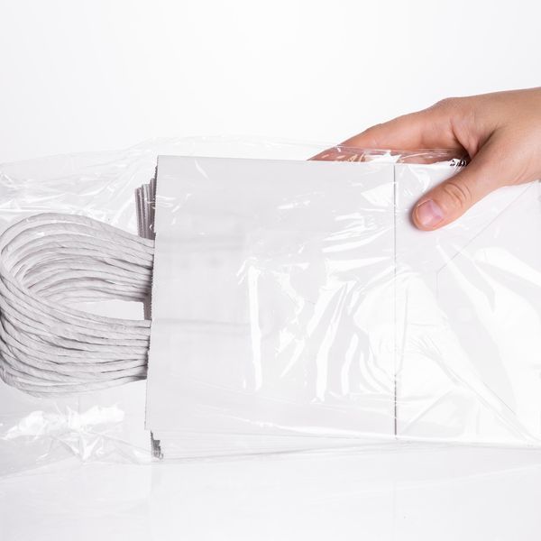 Набор подарочных крафтовых пакетов из бумаги 12 (шт) красивые пакеты для подарков 15&times;8&times;21 (см) Белый Yiwu Білий HP-10359-5W фото