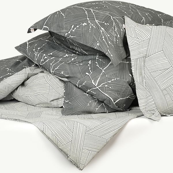 Наволочка петрикор 50x70 см сатин 200 тс 100% бавовна сірий з принтом BL-P-08 GRAY/PRINT фото