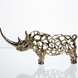 Декоративная фигурка Rhinoceros 23х6х10 см металлическая Yiwu Сріблястий HP-7-22 фото 4