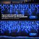 Уличная гирлянда бахрома 12 (м) 200 led светодиодов наружная синяя белый провод Garlando Синій 12м 12MWBL фото 4
