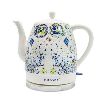 Електричний чайник Sokany SK-09008 1,5 літра безшумний Білий SK-09008 фото