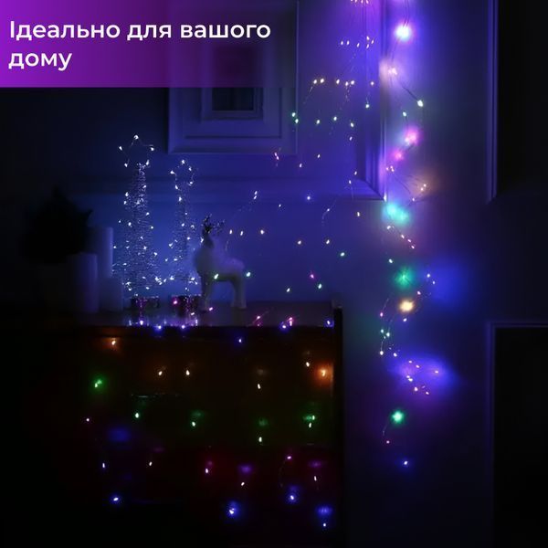 Светодиодная гирлянда Конский хвост 600 LED, 20 нитей по 3 метра, мультиколор 1733013ML фото