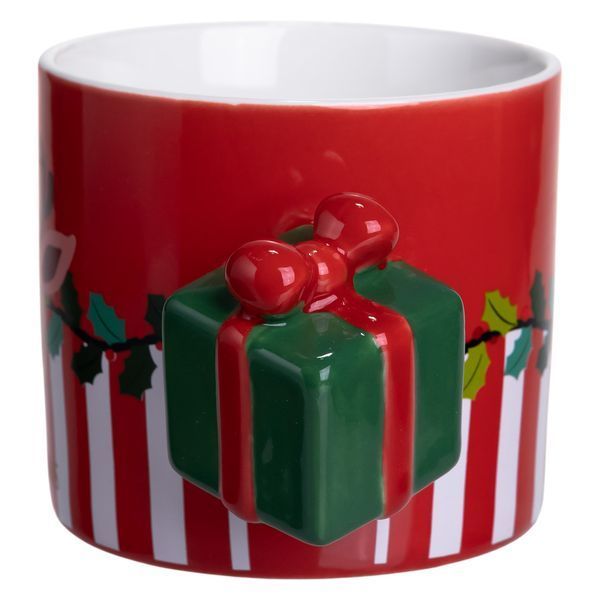 Чашка порцелянова новорічна Merry Christmas 400 (мл) Червона Yiwu FM-CS-49R FM-CS-49R фото