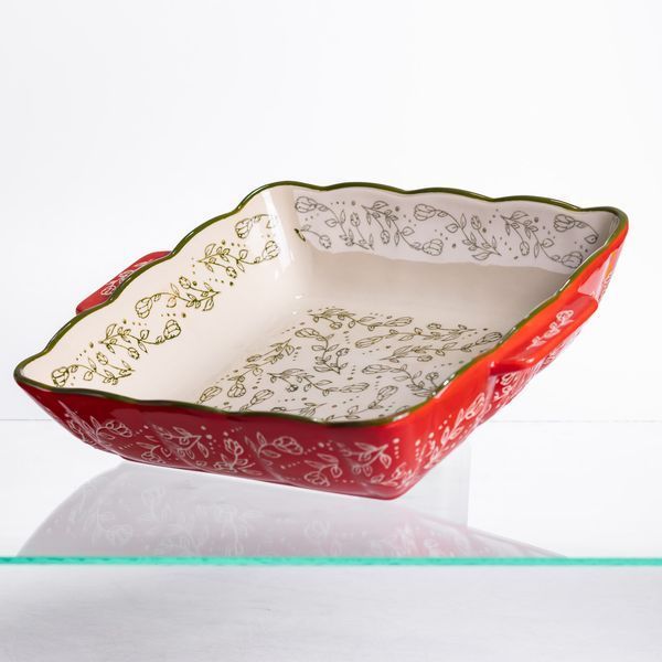 Форма для запікання Vintage 28&times;24&times;6 (см) квадратна форма для випікання в духовці з ручками Червона HM04-15 HM04-15 фото