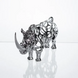 Декоративная фигурка Rhinoceros 23x6x10 см металлическая Yiwu Сріблястий HP-7-23 фото 3