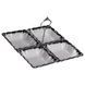 Менажница фарфоровая на 4 секции 22.5&times;22.5&times;3 (см) с ручкой Белый с серебром LC-BYL-101-S LC-BYL-101-S фото 1