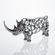 Декоративная фигурка Rhinoceros 23x6x10 см металлическая Yiwu Сріблястий HP-7-23 фото 5