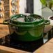 Каструля чавунна емальована 3,5 л з кришкою &Oslash;24 см Зелена HP-1-1 HP-1-1 фото 7
