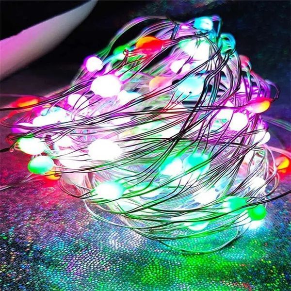 Новогодняя умная светодиодная гирлянда Encora Xmas Lights, 100LED, 10М с управлением через Bluetooth 2124077 фото