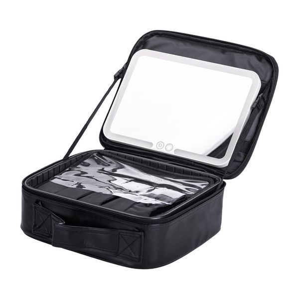Органайзер косметичка из эко кожи с зеркалом и подсветкой 26&times;22&times;9 см HP-10-2AB HP-10-2AB фото