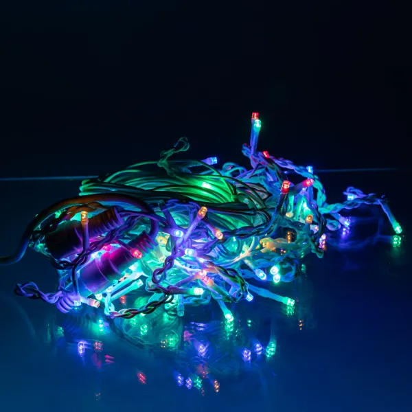 Вулична гірлянда бахрома 12 (м) 200 led світлодіодів зовнішня мультиколор білий дріт Garlando 12м 12MWML фото