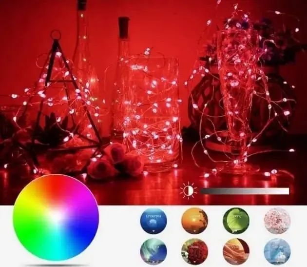 Новогодняя умная светодиодная гирлянда Encora Xmas Lights, 100LED, 10М с управлением через Bluetooth 2124077 фото