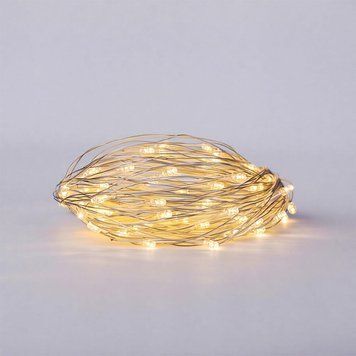 Новорічна гірлянда штора 2х2 м 80 LED кімнатна білий провід Жовтий ZWM2280LEDY фото
