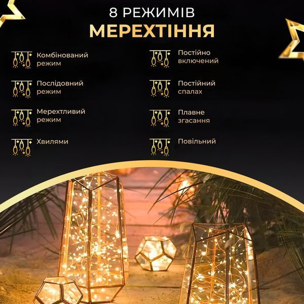Гирлянда роса на пульте 100 метров на 1000 led светодиодов капля зеленый провод желтая 1000L100MGY фото