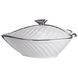 Супница 800 (мл) фарфоровая 26&times;18&times;14 (см) с крышкой Белый с серебром XL-4074AS XL-4074AS фото 2