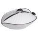 Супница 800 (мл) фарфоровая 26&times;18&times;14 (см) с крышкой Белый с серебром XL-4074AS XL-4074AS фото 1
