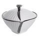 Супница 800 (мл) фарфоровая 26&times;18&times;14 (см) с крышкой Белый с серебром XL-4074AS XL-4074AS фото 4