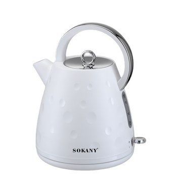Електрочайник Sokany 1.7 літра безшумний 1850 Вт Білий SK1033B SK1033W фото