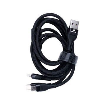 Кабель для заряджання 3-in-1 microUSB/Type-C/Lightning UR521 UR521 фото