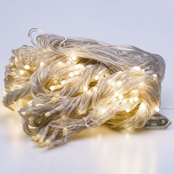 Світлодіодна 3x3м гірлянда-штора 600 LED 16ліній, жовта ZWM2600LEDY фото