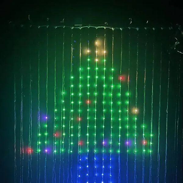 Гірлянда Штора від мережі 3х3 м 400LED RGB + пульт дистанційного керування, SF-1 / Розумна гірлянда з додатком на телефон Dyd45 фото