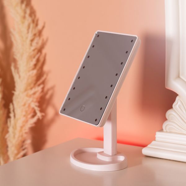 Дзеркало косметичне 21х16 см 16 LED Чорне HP-10-3AP HP-10-3AP фото