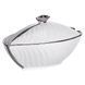 Супница 800 (мл) фарфоровая 32&times;21&times;16 (см) с крышкой Белый с серебром XL-4054AS XL-4054AS фото 4