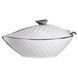 Супница 800 (мл) фарфоровая 32&times;21&times;16 (см) с крышкой Белый с серебром XL-4054AS XL-4054AS фото 5
