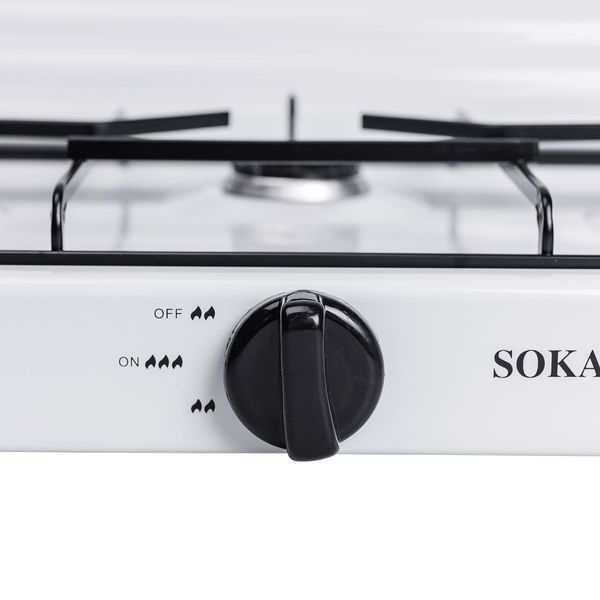 Настольная газовая плита на 3 конфорки Sokany 5.5 кВт Белая Lugi SK-6003W SK-6003W фото