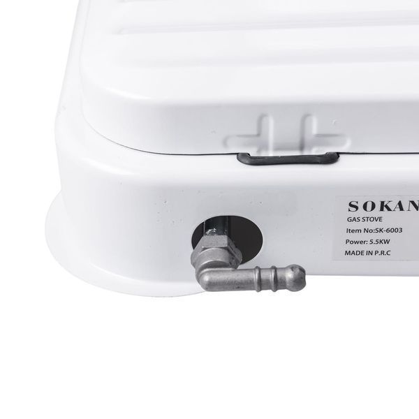 Настольная газовая плита на 3 конфорки Sokany 5.5 кВт Белая Lugi SK-6003W SK-6003W фото