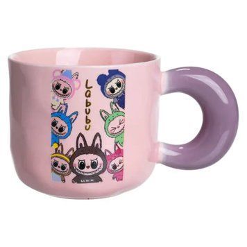 Чашка порцелянова Labubu Brighten Your Day 400 (мл) подарункова кружка прикольна чашка для дітей на подарунок FM-22B FM-22B фото