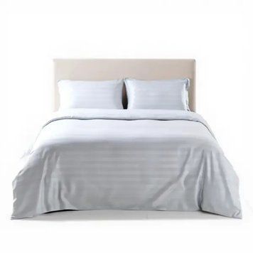 Комплект постельного белья в полоску евро 200*230 см, голубой 004-163-4-18-4 фото