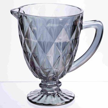 Глек для напитков Fractal стеклянный 1 литр кувшин для лимонада прозрачный Yiwu HP-19-267 фото