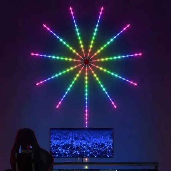 Світлодіодна RGB стрічка Феєрверк з пультом та Bluetooth від USB, 5V 213 LED Dyd28 фото