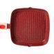 Алюмінієва сковорода-гриль 24 см зі скляною кришкою Square Red MGC HP-4-461R HP-4-461R фото 7