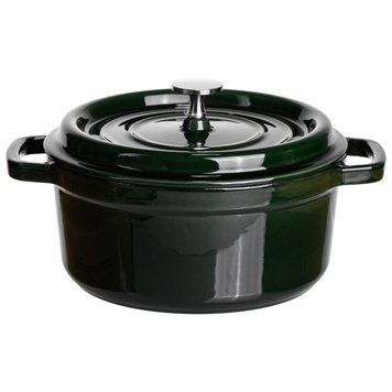 Кокотниця чавунна емальована 2,5 л, малахіт HP-FLG-9 green HP-FLG-9 green фото