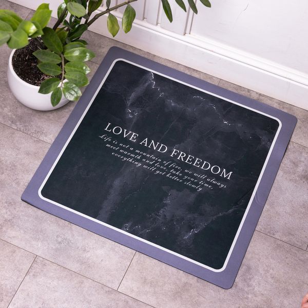 Килимок для ванної кімнати Love and freedom 58*58 см діатомітовий HP-42-10 HP-42-10 фото