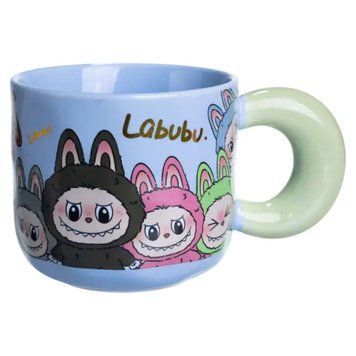 Чашка порцелянова Labubu 400 (мл) подарункова кружка прикольна чашка для дітей на подарунок FM-22D FM-22D фото