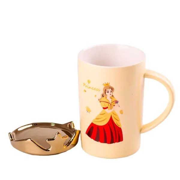 Чашка порцелянова Princess 400мл з кришкою Жовтий HPCYM0845Y HPCYM0845Y фото