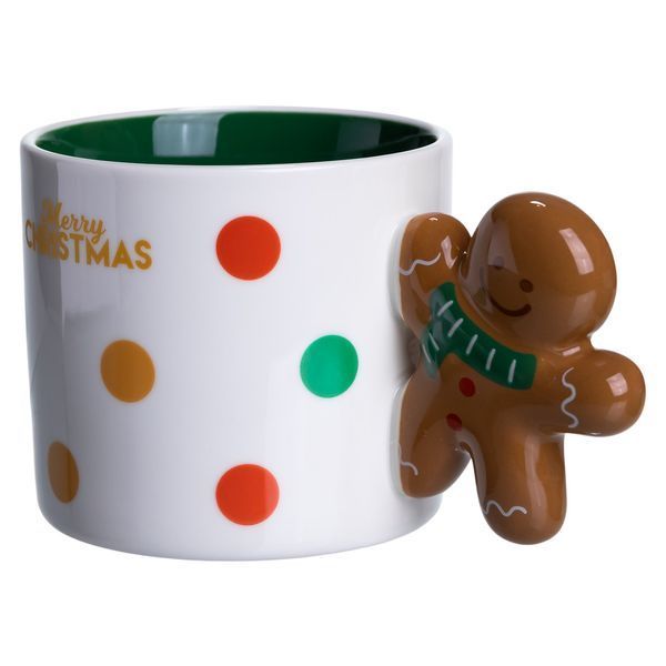 Чашка фарфоровая новогодняя Merry Christmas 400 мл Yiwu FM-CS-51WGR FM-CS-51WGR фото