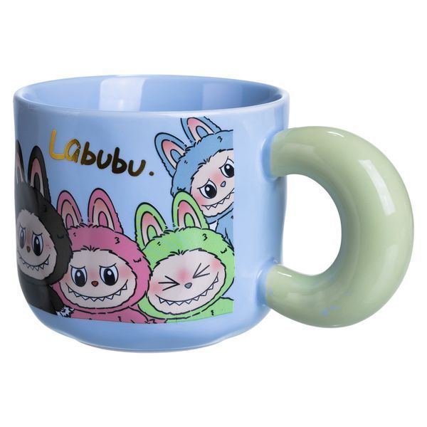Чашка порцелянова Labubu 400 (мл) подарункова кружка прикольна чашка для дітей на подарунок FM-22D FM-22D фото