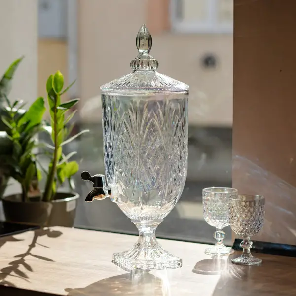 Лимонадница Crystal Trinity 5 литров с краном для мохито малока сока напитков HP-19-303 HP-19-303 фото