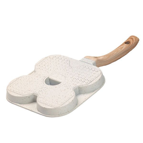 Сковорода квадратная порционная на 3 секции с антипригарным покрытием бежевая HP39571W HP39571W фото