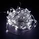 Новогодние гирлянды. Медная проволочная лампа 100LED 10м, (батарейки) Цвет белый Силиконовый провод (7108) mu20308 фото 3
